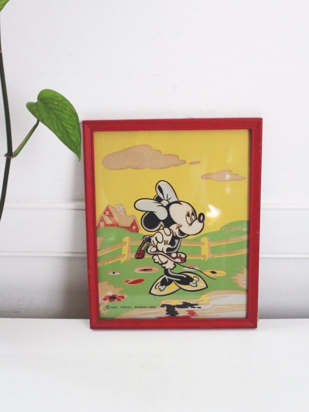 Vintage Walt Disney Productions Framed Prints Set Of 3 Minnie Mouse Bambi & Dona - Picture 4 of 9